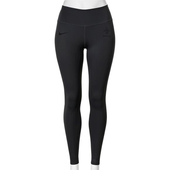 Nike NFL New Orleans Saints Football Black Dri-Fit Leggings Sz XL Activewear - Picture 1 of 14